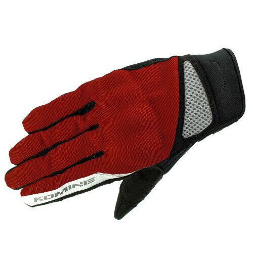 コミネ(KOMINE) バイク用 グローブ GK-1633 3D プロテクトメッシュグローブ Red M
