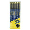 サクラクレパス 水性ペン ピグマ 黒 5本セット ESDK-5A