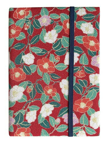 大西賢製販 Abeille お薬手帳カードケース 小椿 赤 京ちりめん AWA-1405