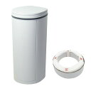 おむつ処理用ゴミ箱 DEO・PAIL(デオペール) 21L 専用カセット1個付 防臭 消臭 抗菌 ベビー 介護用 ライトグレー|詳細画像
