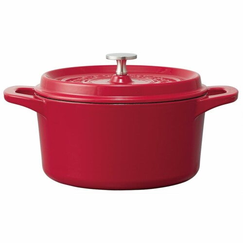 スケーター(Skater) IH 対応 ココット鍋 両手鍋 オーブン料理 鉄製 ほうろう加工 パプリカレッド 20cm INCT20N-A