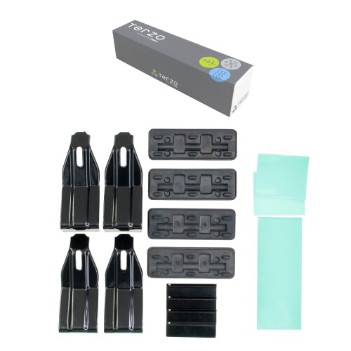 Terzo テルッツォ (by PIAA) ルーフキャリア ベースキャリア 車種別取付ホルダーセット 4個入 ブラック..