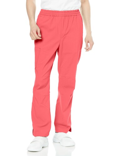 (アニマリード) スクラブパンツ 獣医 トリマー 動物病院 抗菌防臭 動きやすい 涼しい 高強度 兼用 高機能 SS〜3L AL0006 C-28 コーラルレッド S