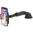 アークス 車載ホルダー ロングアームMAX27cm 粘着ゲル吸盤 大型スマホから手帳型ケースまで ブラック X-205