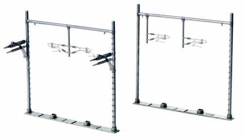 KATO Nゲージ 複線ワイド鋼管ビーム架線柱 灰 12本入 23-067-1 鉄道模型 用品