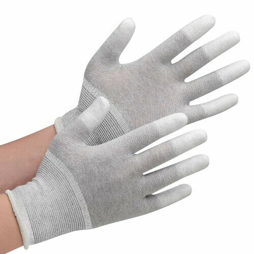 (ミドリ安全) 品質管理 手袋 作業用 滑り止め 静電気対策 SPU131CN 指先コーティング S 10双入