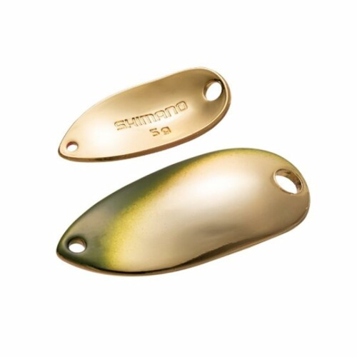 シマノ(SHIMANO) スプーン カーディフ ロールスイマー プレミアムメッキ 5.0g TR-M50R 73T グリーンゴールド