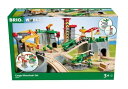 BRIO WORLD (ブリオ ワールド) カーゴマウンテンセット 36010「全49ピース」対象年齢 3歳~ (電動車両 電車 おもちゃ 木製 レール) 赤、...