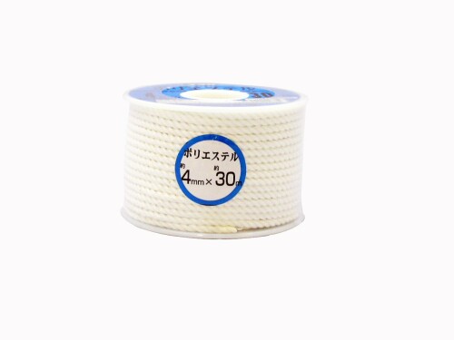 ユタカメイク ポリエステルロープ(3ツ打)ボビン巻 4mm×30m RS-2