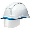 (ミドリ安全) ヘルメット 作業用 PC製 シールド面 通気孔付 レインガード SC19PCLVS RA3 KP付(αライナー) ホワイト/ブルー