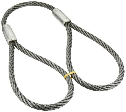 TRUSCO(トラスコ) ワイヤーロープスリング Aタイプ アルミロック 16mm×1m TWAL-16S1