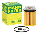 マンフィルター(MANN FILTER) オイルフィルター HU711/6Z
