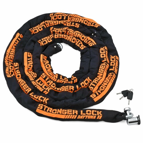 デイトナ(Daytona) バイク用 チェーンロック [ファイ]12mmスチール合金製 ディスクロック対応 LEDライト付き鍵 ストロンガーチェーンロック 6.0m 31252