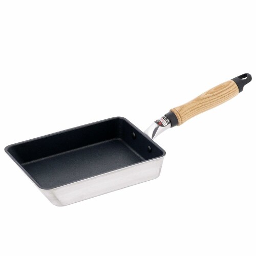 ベストコ 卵焼き器 13×18cm エッグパン ガス火専用 日本製 シルバー テフロンTMプラチナ 絢銀キャスト