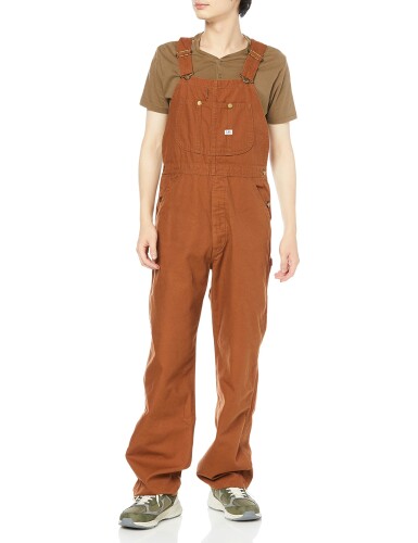 (リー) オーバーオール デニム サロペット 大きいサイズ 男女兼用 LM7254 ブラウン2 S