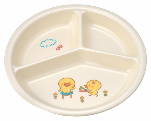 マルケイ ひよこぐみ 三つ仕切皿 小 J25 HI