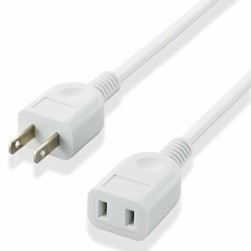エレコム(ELECOM) ELECOM 2ピンプラグ電源延長ケーブル 5.0m T-E2250 エレコム(ELECOM) ELECOM 2ピンプラグ電源延長ケーブル 5.0m T-E2250