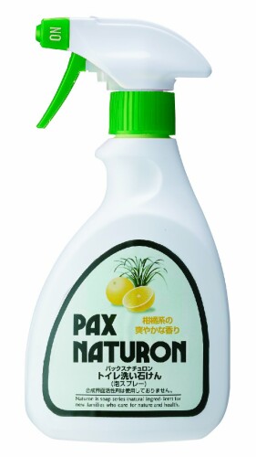 PAX NATURON(パックスナチュロン) トイレ洗い石けん ( 本体 400ml / 泡スプレー ) 逆さで使える トイレ洗剤 掃除 柑橘 シトラス ( 無添加 / 天然由来100% )太陽油脂