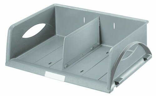 LEITZ ライツ プラス ソートトレー横型 A4 仕切り板1枚付 グレー 5230-00-85