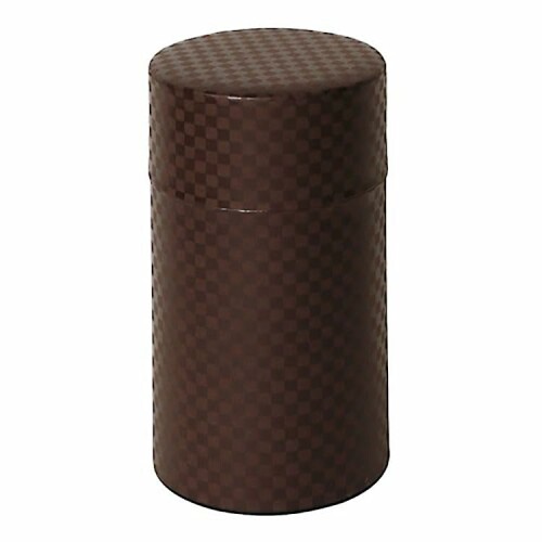 ヤマコー 茶缶 ぽッ・かん モダン市松 L (茶葉約200g用) 茶 [ファイ]7.5×14.2cm 783403