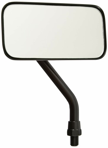 デイトナ(Daytona) バイク ミラー 10mm 正ネジ 新保安基準適合外 スクエア ブラック 片側1本 左専用 47..