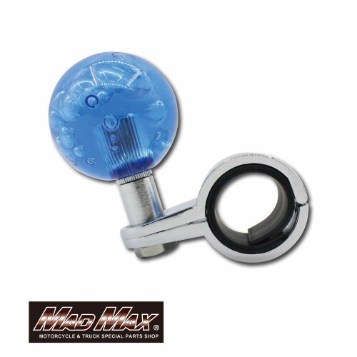 ハンドルスピンナー 泡 丸形バブル ブルー 取付ハンドルサイズ約27mm ~ 約33mmΦ ゴムパッキン付