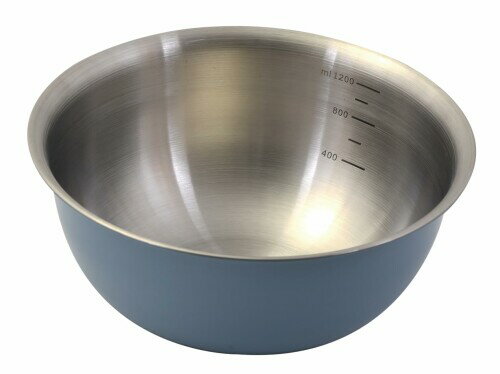 パール金属 カラーボウル 17cm 目盛付 ブルー ステンレス製 キッチンスマイル HC-631