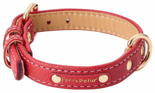 ペティオ (Petio) 犬用首輪 Porta クラシックソフトレザーカラー 36mm レッド