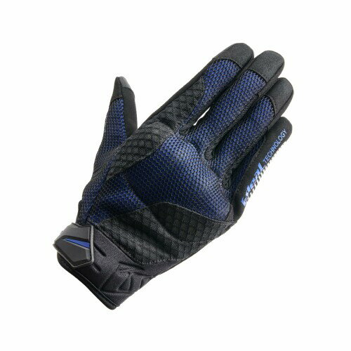 山城(yamashiro) IDEAL アイディール バイク用 メッシュ グローブ 通気性 春 夏 プロテクター スマホ対応 タッチパネル対応 ID-008 AIR エアー ブラック/ブルー 3XLサイズ ID008/BK/BL/3XL