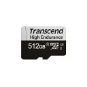 トランセンド 高耐久 microSD 512GB UHS-I U3 Class10 ドライブレコーダー セキュリティカメラ用 Nintendo Switch 動作確認済 SDカード変換アダプタ付 TS512GUSD350V