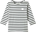 (アルベ) カジュアル Arbe(アルベ) 飲食 カフェ 制服 メンズ レディース 男女兼用 ボーダー マリンテイスト 綿100 七分袖 バスクシャツ AS8253 C-10 ホワイト×ブラック 日本 L-(日本サイズL相当)