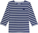 (アルベ) カジュアル Arbe(アルベ) 飲食 カフェ 制服 メンズ レディース 男女兼用 ボーダー マリンテイスト 綿100 七分袖 バスクシャツ AS8253 C-51 ネイビー×ホワイト SS