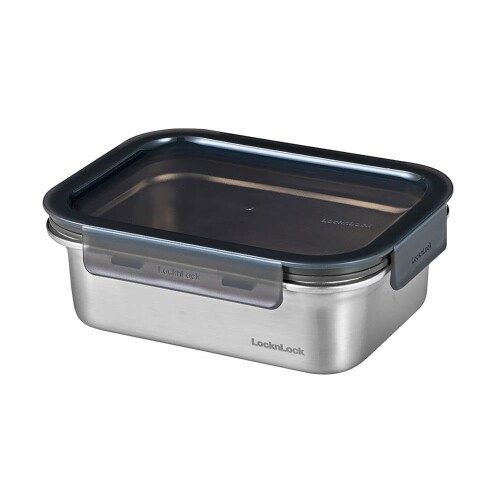 ベストコ ステンレス 保存容器 電子レンジ オーブン 食洗機 対応 1.2L 長方形 シルバー ロック&ロック ステンハード LST515