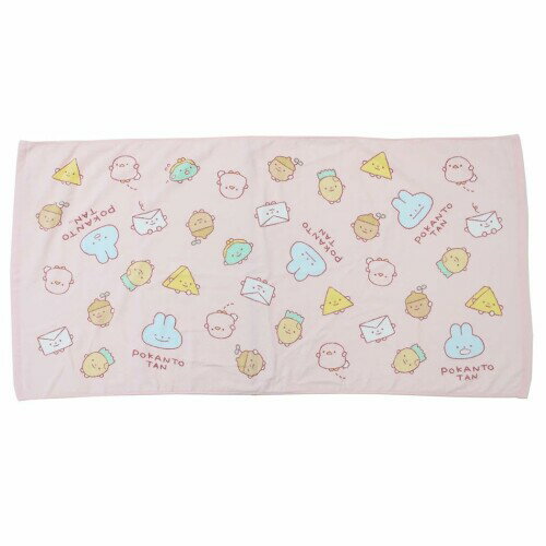 バスタオル ぽかんとたん ぽかんとたんとおともだちシャーリング染料プリント