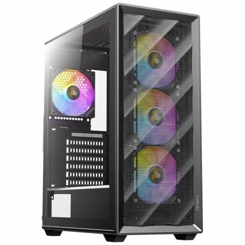 Antec AX85 ARGB ATX対応ミドルタワーPCケース ARGBファン4個標準搭載