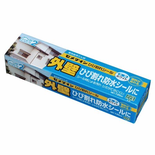 セメダイン(Cemedine) 外壁用 ひび割れシール 120ml ホワイト SX-012