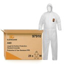 日本製紙クレシア(NIPPON PAPER CRECIA) クレシア クリーンガード A40 ツナギ服 Mサイズ 1着 EN化学防護服規格(タイプ5,6)適合品...