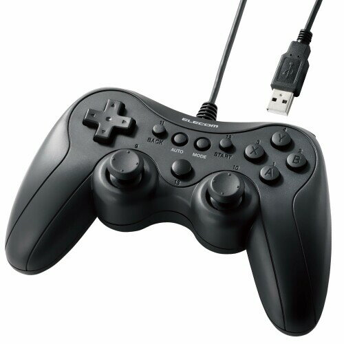 エレコム ゲームパッド 有線 Xinput PS系配置 連射 スティックモード切替 軽量 ブラック JC-GP20SBK エレコム ゲームパッド 有線 Xinput PS系配置 連射 スティックモード切替 軽量 ブラック JC-GP20SBK