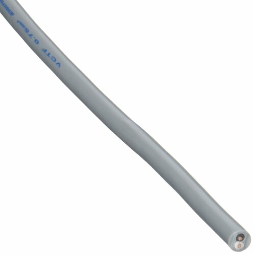 富士電線工業 300V ビニルキャブタイヤ丸形コード VCTF 2心X0.75SQ 灰 20m