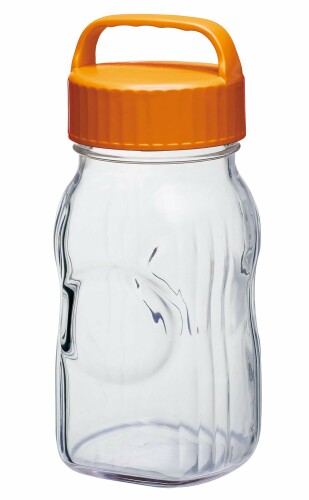 東洋佐々木ガラス 漬け上手 フルーツシロップびん ポット オレンジ 1500ml 日本製 梅びん 果実酒瓶 保存容器 保存瓶 梅酒 瓶 果実酒 漬物 ガラス I-77860-OR-A-JAN-S