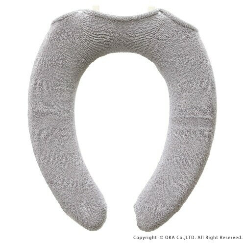 オカ(OKA) やわらか便座カバー シーズ U型専用タイプ グレー (トイレ便座 クッション やわらか 厚織 抗..