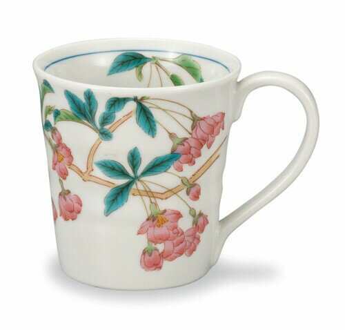 マルサン宮本『九谷焼』マグカップ 花海棠 AP7-0806