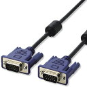 エレコム ディスプレイケーブル D-sub15ピン VGA-VGA スリム 1m ブラック CAC-10BK