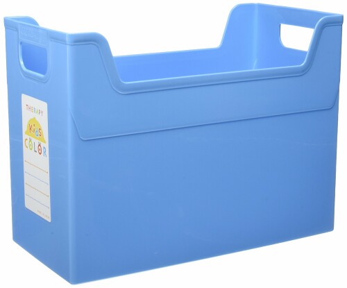 ナカバヤシ ファイルボックス 書類収納ボックス A4ワイド ブルー フボ-TCW4KB