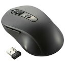 オーム電機 静音ワイヤレスマウス BlueLED Mサイズ 抗菌 ブラック PC-SMW11BS5MB-K 01-3982 OHM(2)