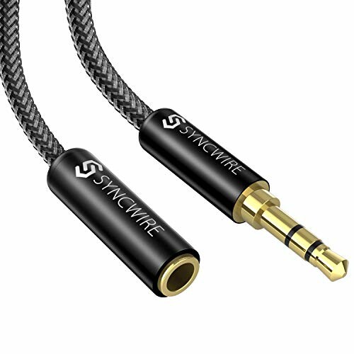 Syncwire イヤホン 延長コード 3.5mm ステレオミニプラグ ヘッドホン 延長 オーディオケーブル ナイロン編み スピーカー/車/テレビ/iPhone/Androidなどに対応 変換アダプター 変換ケーブル 3m