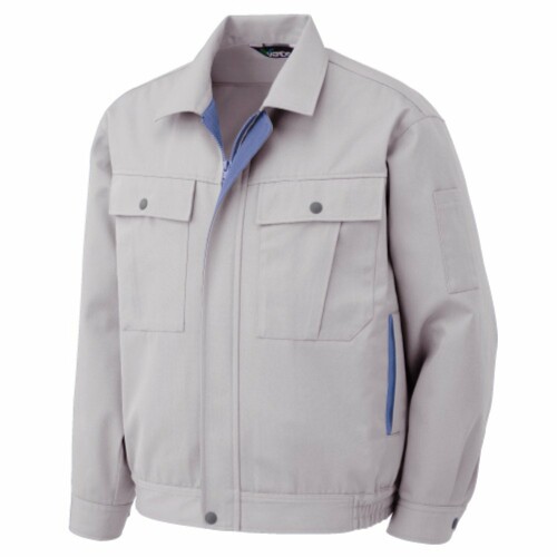 (ミドリ安全) 作業服 長袖 ブルゾン 男女兼用 G561 上 シルバーグレー SS