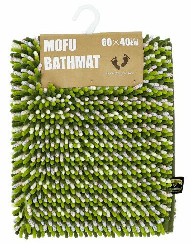 藤栄(FUJIEI) MOFU モフ バスマット M 60×40cm オリーブ | お風呂マット 足拭きマット 吸水 速乾 マイ..