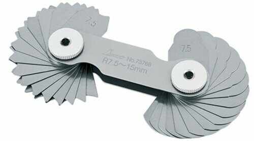 シンワ測定(Shinwa Sokutei) ラジアスゲージ B R7.5~15 32枚組 73768