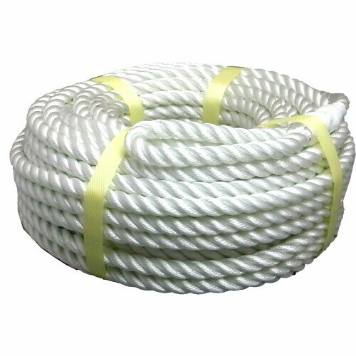 まつうら工業 ウインチ用ナイロンロープ 3打ち 12mm×200m 両端アイ加工 NR-3STRAND-12-200